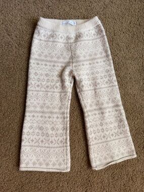 Zara Fair Isle Knit Pants